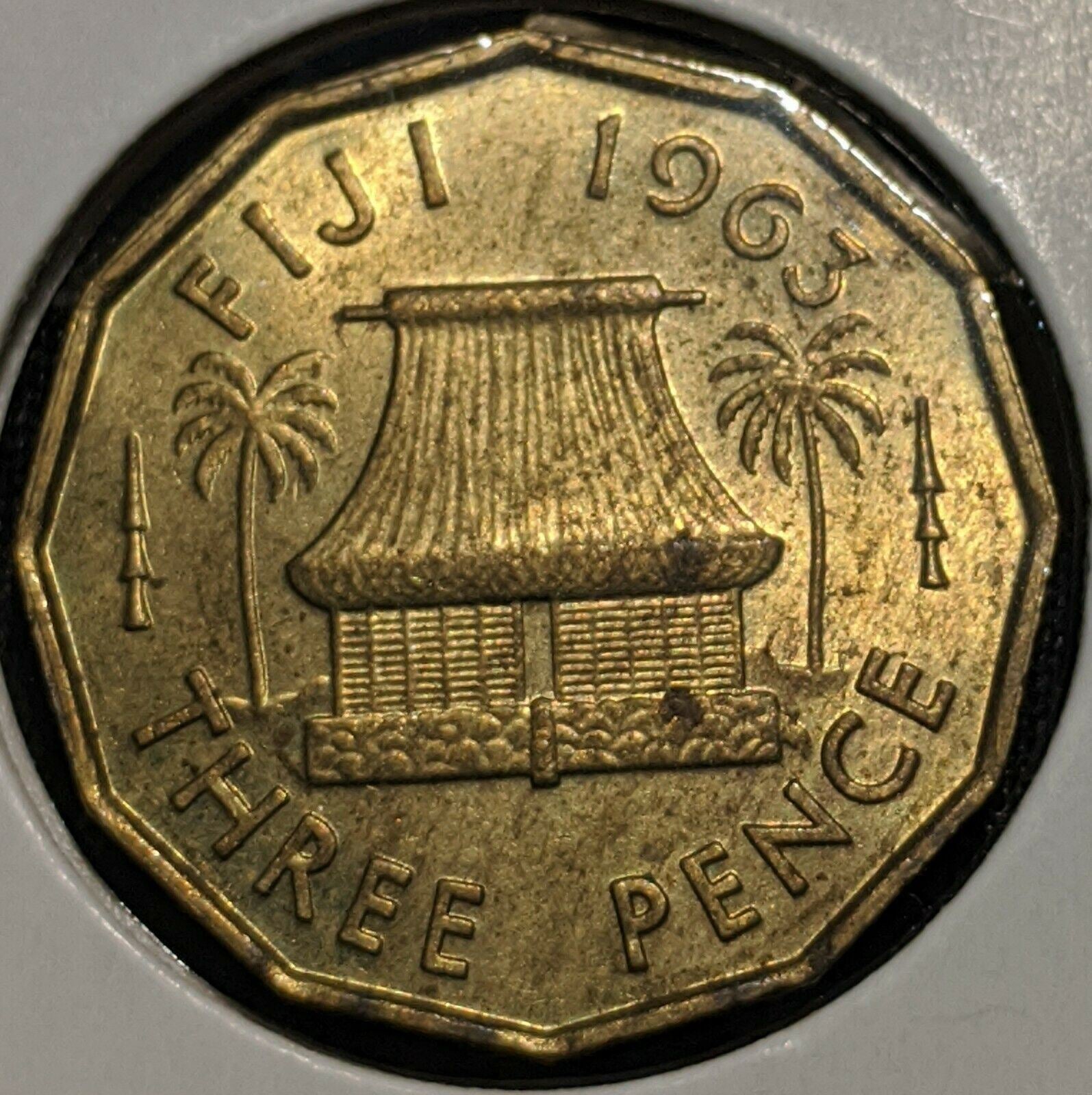 Fiji Threepence 1963 KM# 22