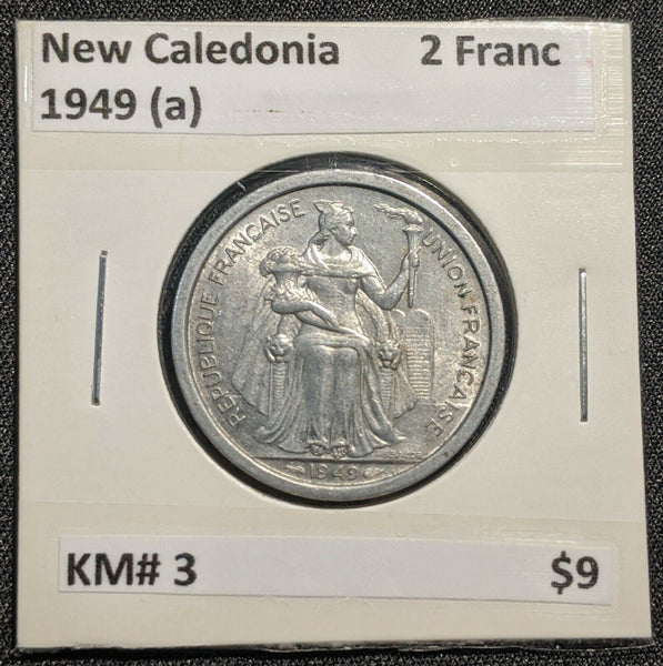 French Caledonia 1949 (a) 2 Franc KM# 3