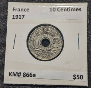 France 1917 10 Centimes KM# 866a