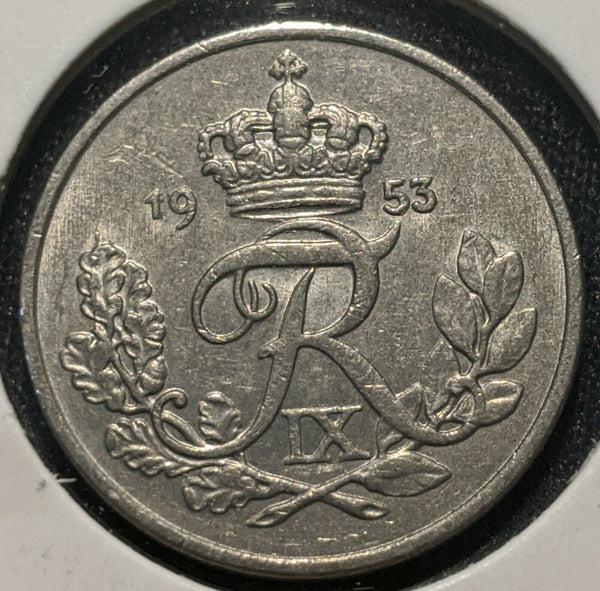 Denmark 1953 10 Ore KM# 841.1