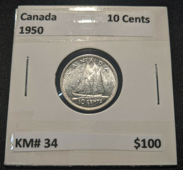 Canada 1950 10 Cent KM# 34 #S09     9B