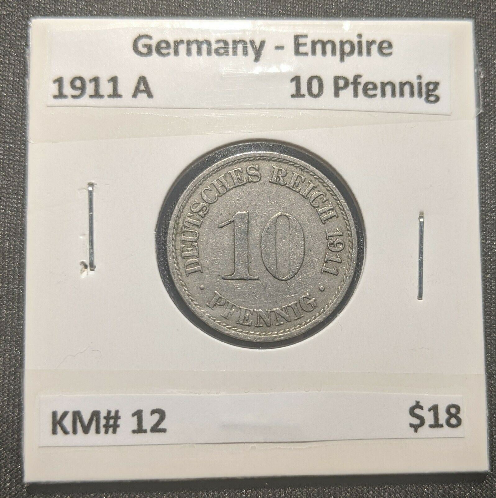 Germany - Empire 1911 A 10 Pfennig KM# 12   8C