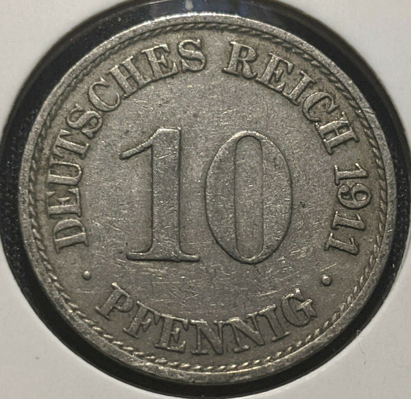 Germany - Empire 1911 A 10 Pfennig KM# 12   8C