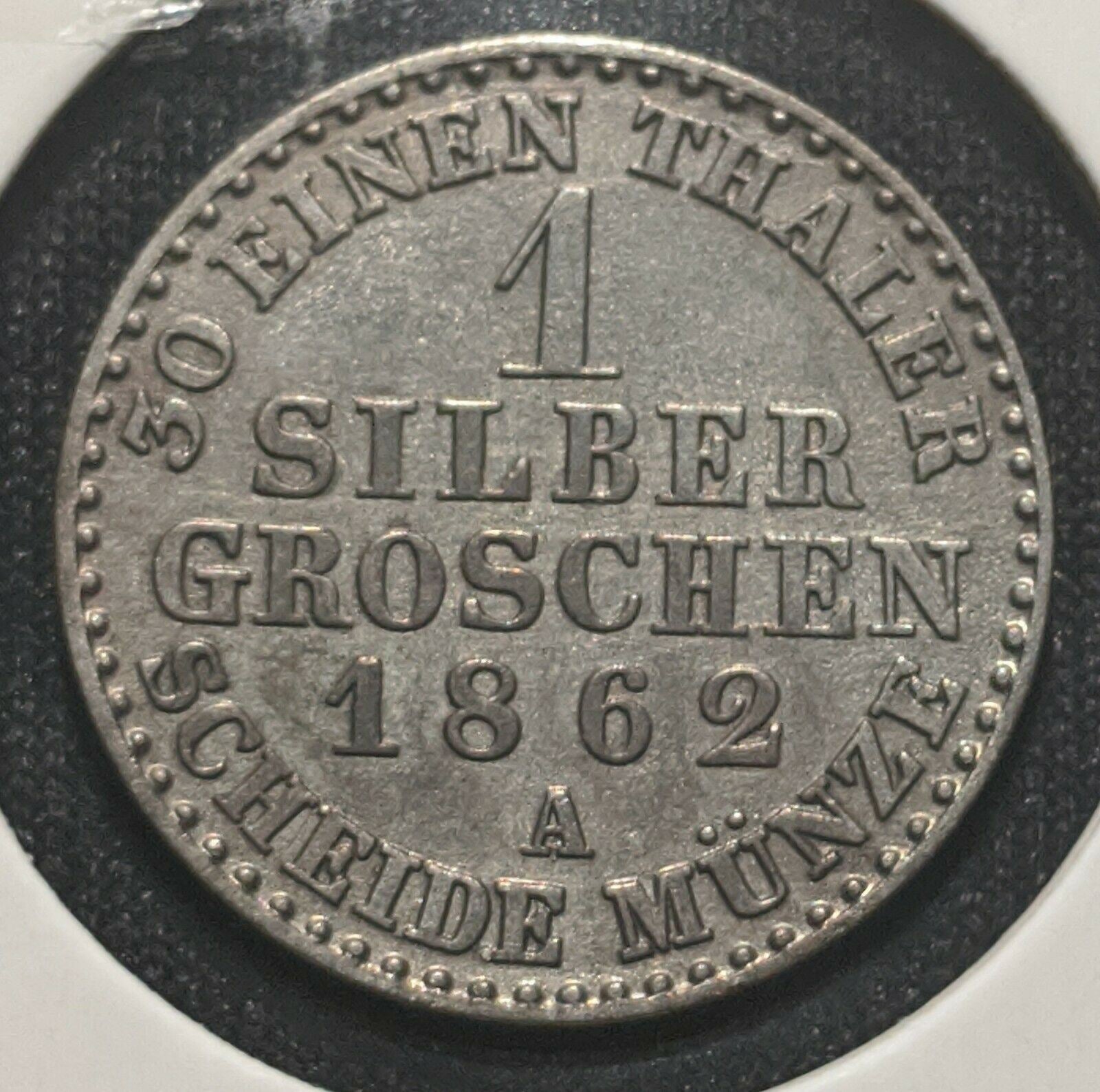 German States Prussia  1862 A 1 Groschen KM# 485  7C