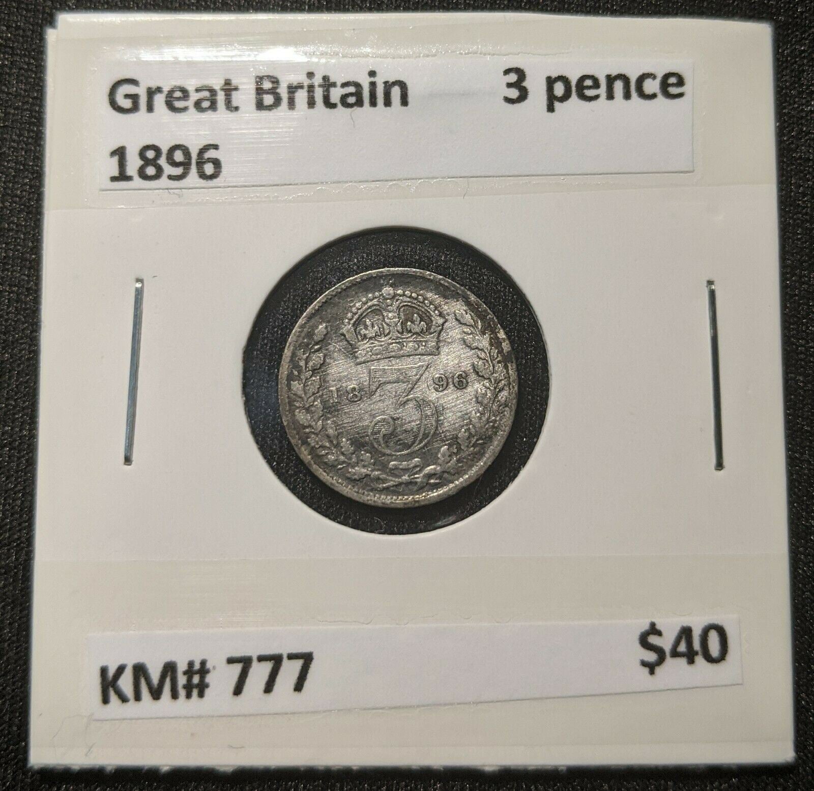 Great Britain 1896 Threepence 3d KM# 777