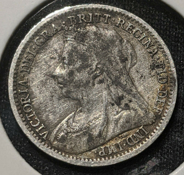 Great Britain 1896 Threepence 3d KM# 777