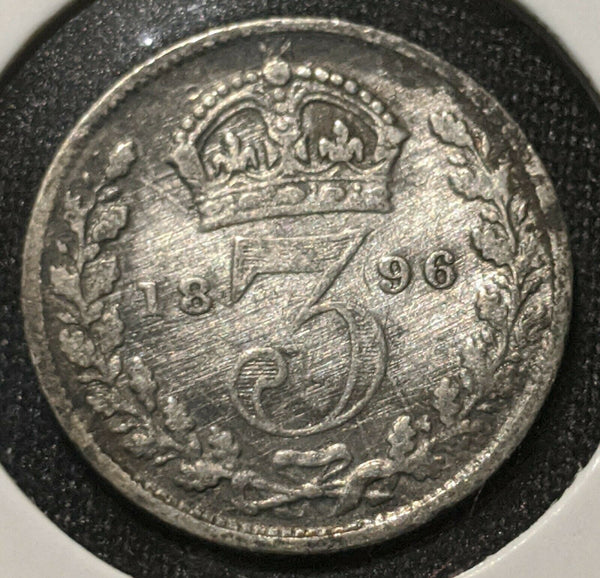 Great Britain 1896 Threepence 3d KM# 777