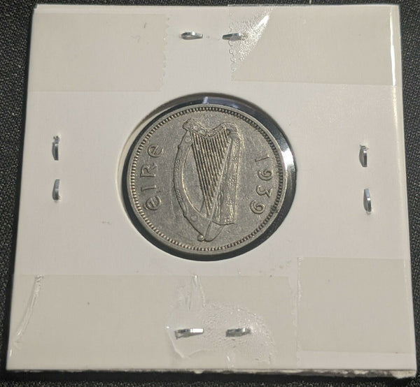 Ireland Republic 1939 6d Sixpence KM# 13