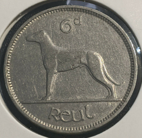 Ireland Republic 1939 6d Sixpence KM# 13