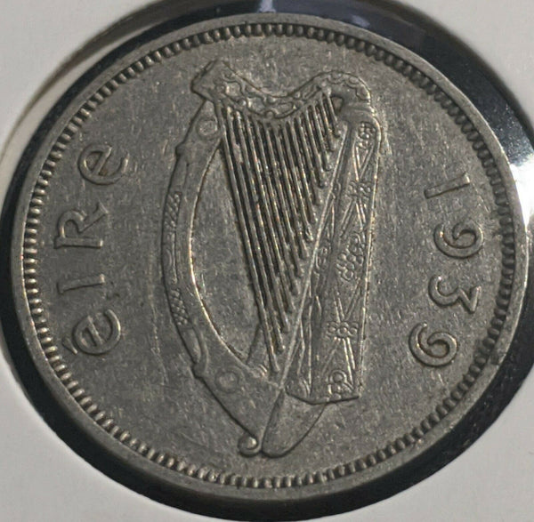 Ireland Republic 1939 6d Sixpence KM# 13