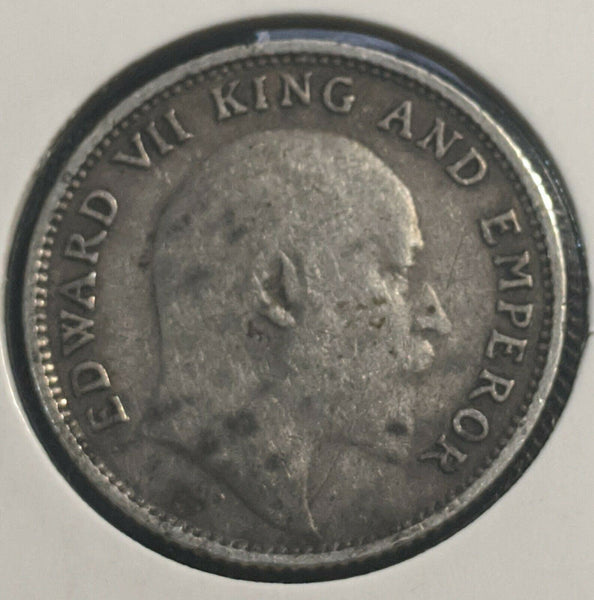 India 1904 1/4 Quarter Rupee KM# 506