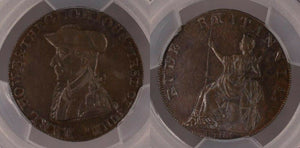 Great Britain 1794 Tk 1/2D Half Penny Hampshire, Emsworth DH-13 PCGS MS62BN UNC