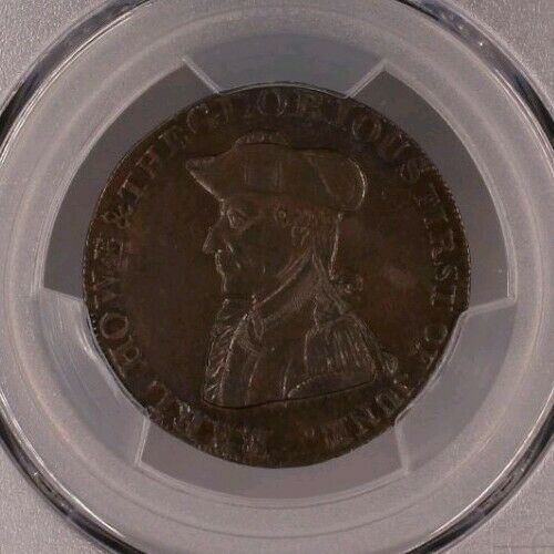 Great Britain 1794 Tk 1/2D Half Penny Hampshire, Emsworth DH-13 PCGS MS62BN UNC