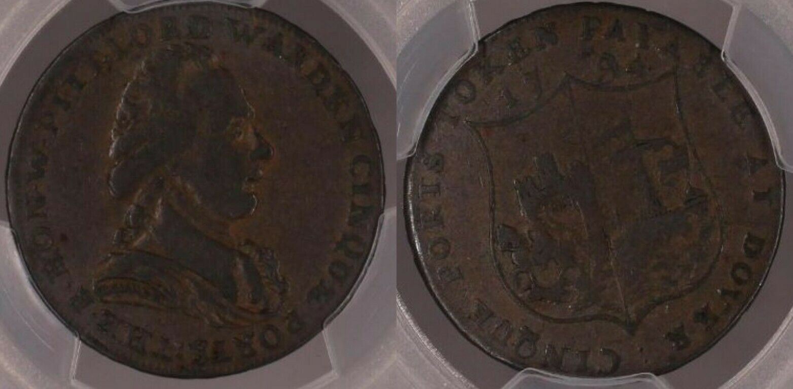 Great Britain 1794 Tk 1/2D Half Penny Kent Dover DH-16a PCGS VF35 Very Fine