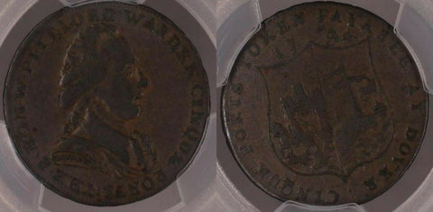 Great Britain 1794 Tk 1/2D Half Penny Kent Dover DH-16a PCGS VF35 Very Fine