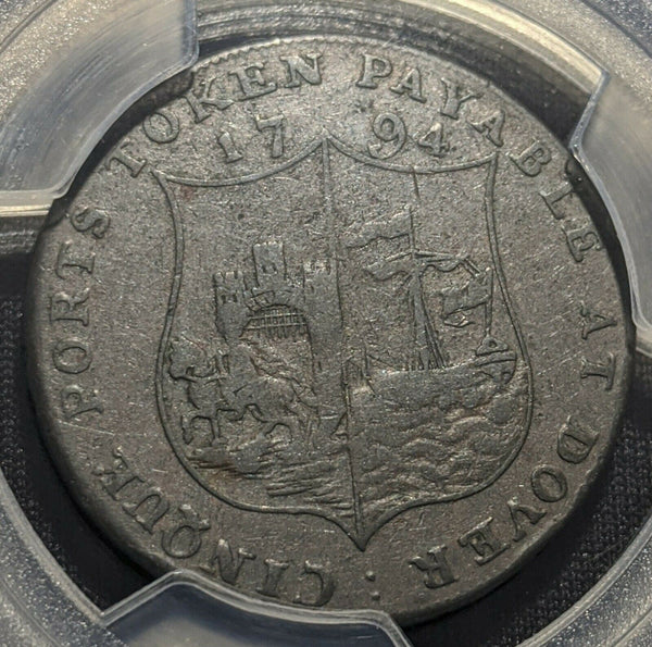 Great Britain 1794 Tk 1/2D Half Penny Kent Dover DH-16a PCGS VF35 Very Fine