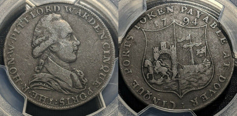 Great Britain 1794 Tk 1/2D Half Penny Kent Dover DH-16 PCGS VF35 Very Fine #1052