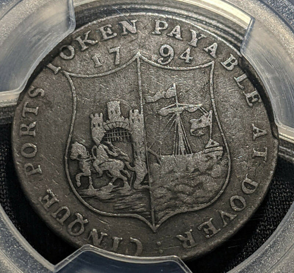 Great Britain 1794 Tk 1/2D Half Penny Kent Dover DH-16 PCGS VF35 Very Fine #1052
