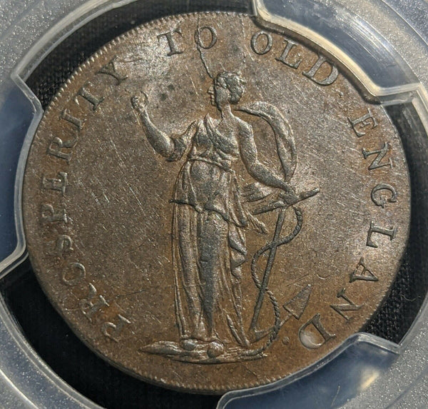 Great Britain (c.1790) Tk 1/2D Half Penny Norfolk Norwich DH-26e PCGS AU58BN