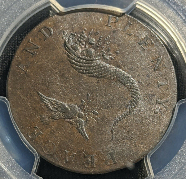 Great Britain (c.1790) Tk 1/2D Half Penny Norfolk Norwich DH-26e PCGS AU58BN