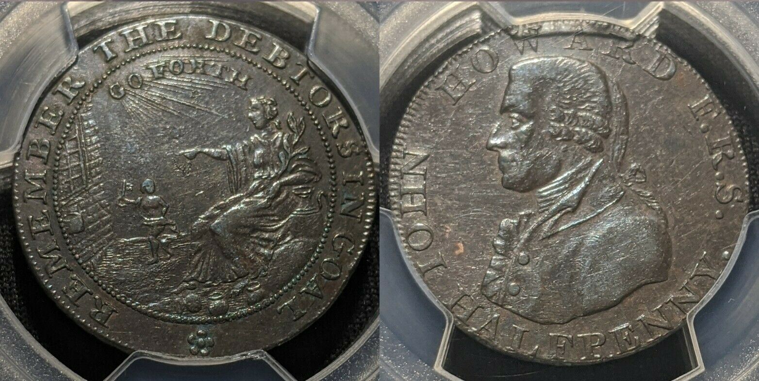Great Britain (c.1790) Tk 1/2D Half Penny Somersetshire Bath DH-36c PCGS AU53