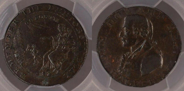 Great Britain (c.1790) Tk 1/2D Half Penny Somersetshire Bath DH-36c PCGS AU53