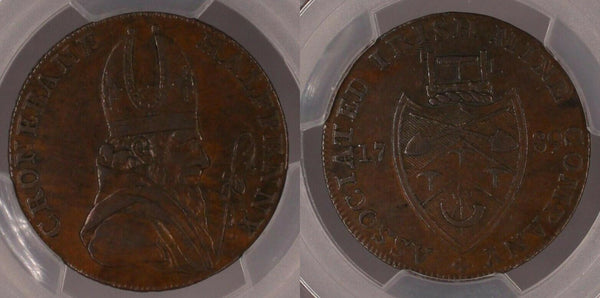 Ireland 1789 Tk 1/2D Half Penny Wicklow Cronebane DH-15 PCGS AU53 aUNC #1045