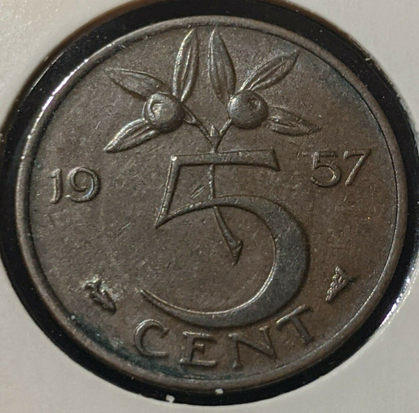 Netherlands 1957 5 Cents KM# 181