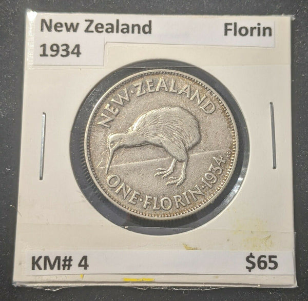 New Zealand 1934 Florin KM# 4