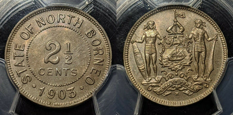British North Borneo 1903-H 2 1/2C Two & Half Cent PCGS MS62 UNC KM# 4 #1109