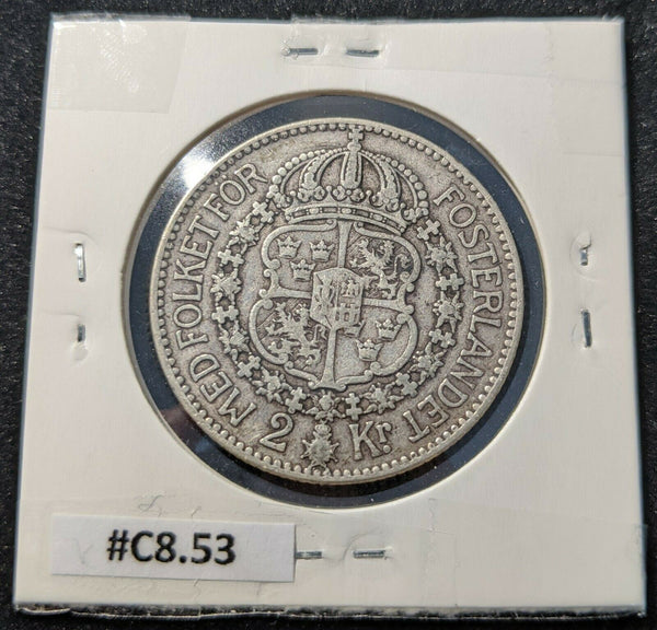 Sweden 1913W 2 Kronor KM# 787