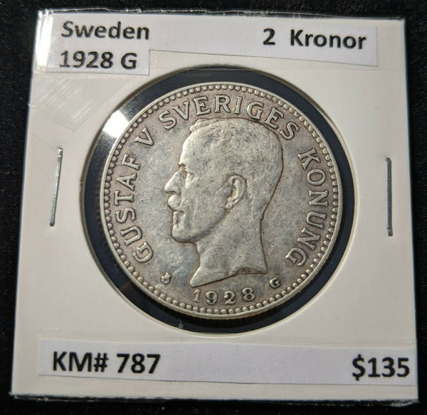 Sweden 1928G 2 Kronor KM# 787