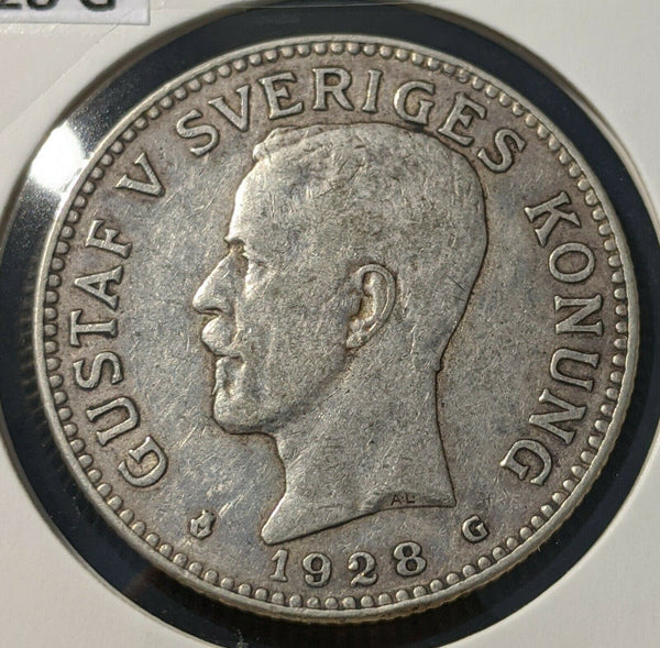 Sweden 1928G 2 Kronor KM# 787