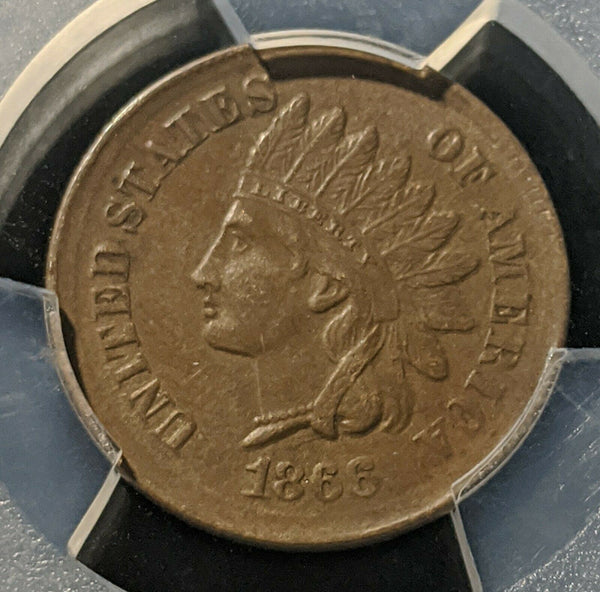 USA 1866 1c One Cent PCGS AU53 #1175