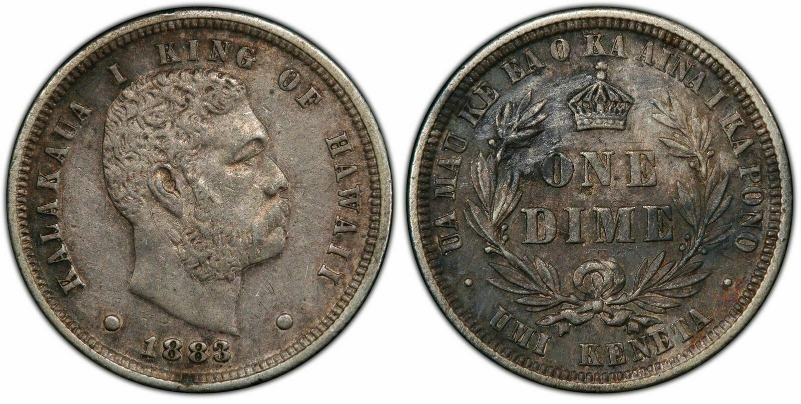 Hawaii 1883 Ten cent 10c PCGS Tooled-AU Detail #1187