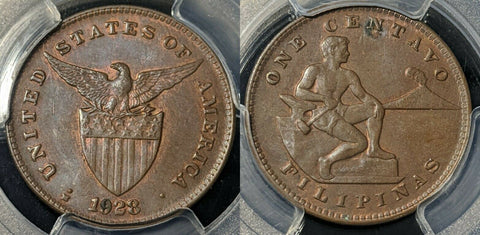 U.S. Philippines 1928M 1c One Cent PCGS MS63BN UNC