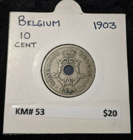 Belgium 1903 10 cent KM# 53