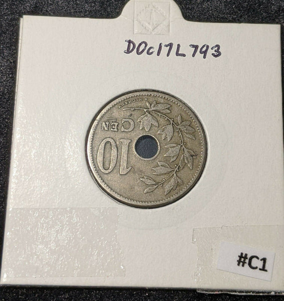 Belgium 1903 10 cent KM# 53