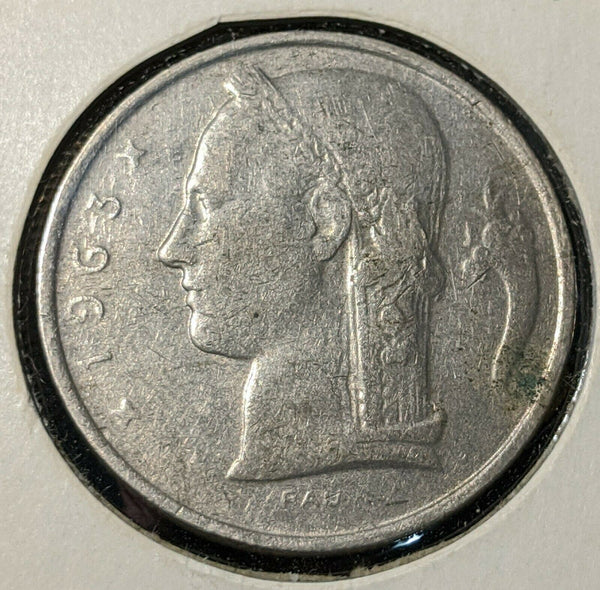 Belgium 1963 5 Franc KM# 135.1