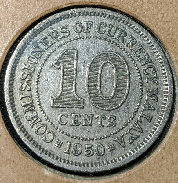 Malaya 1950 10 Cents KM# 8