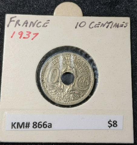 France 1937 10 Centimes KM# 866a