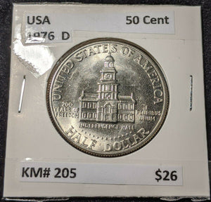 United States 1976 D 50c Fifty Cents KM#205      11A