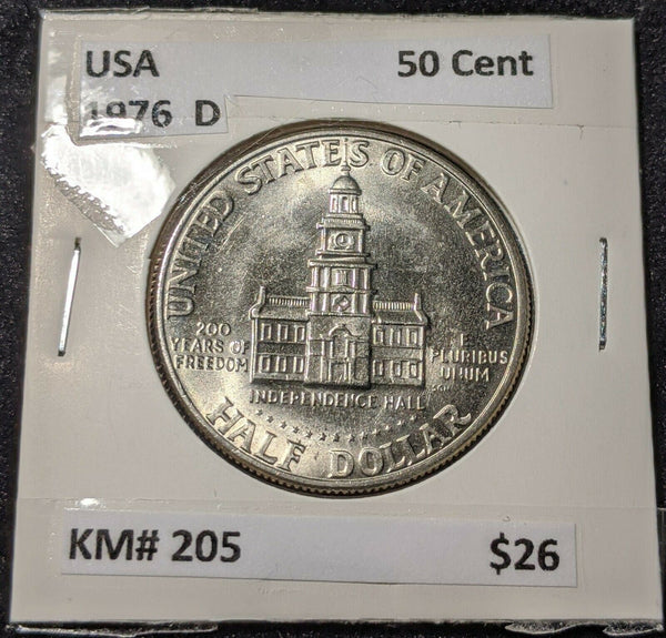 United States 1976 D 50c Fifty Cents KM#205      11A