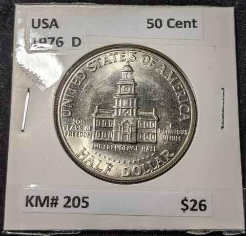 United States 1976 D 50c Fifty Cents KM#205      11A