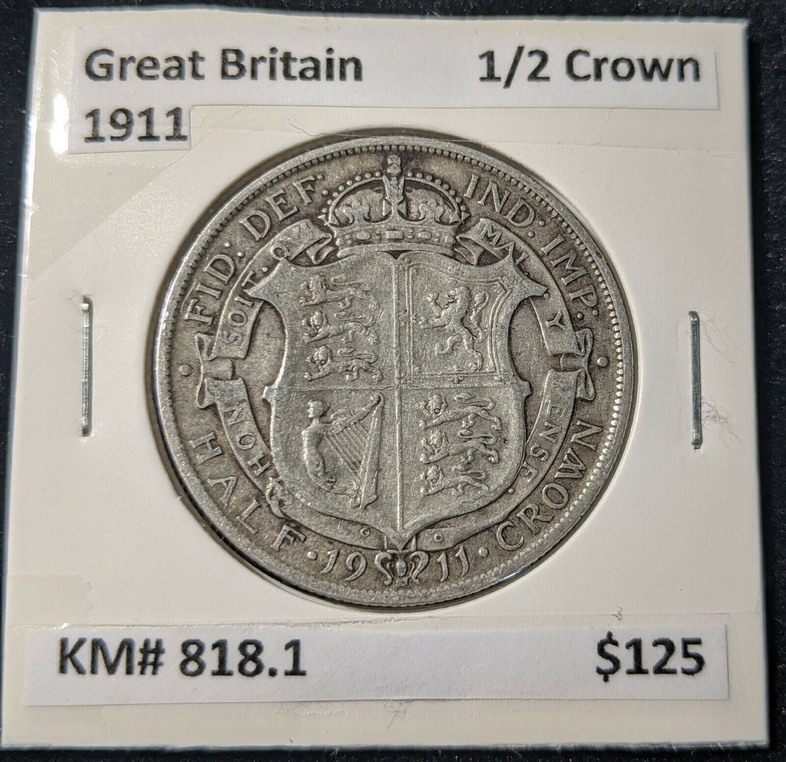 Great Britain 1911 Half Crown KM# 818.1