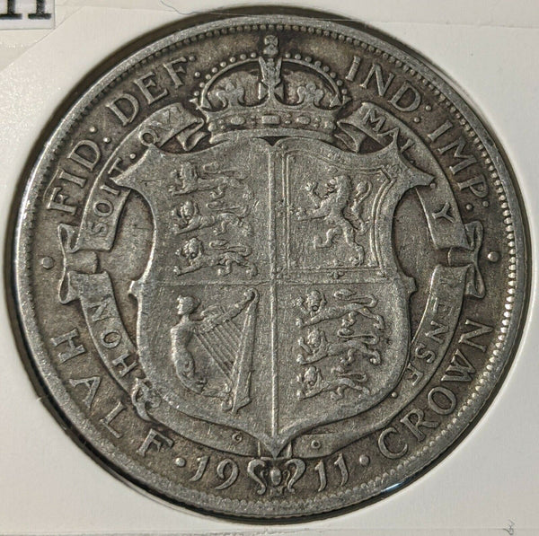 Great Britain 1911 Half Crown KM# 818.1