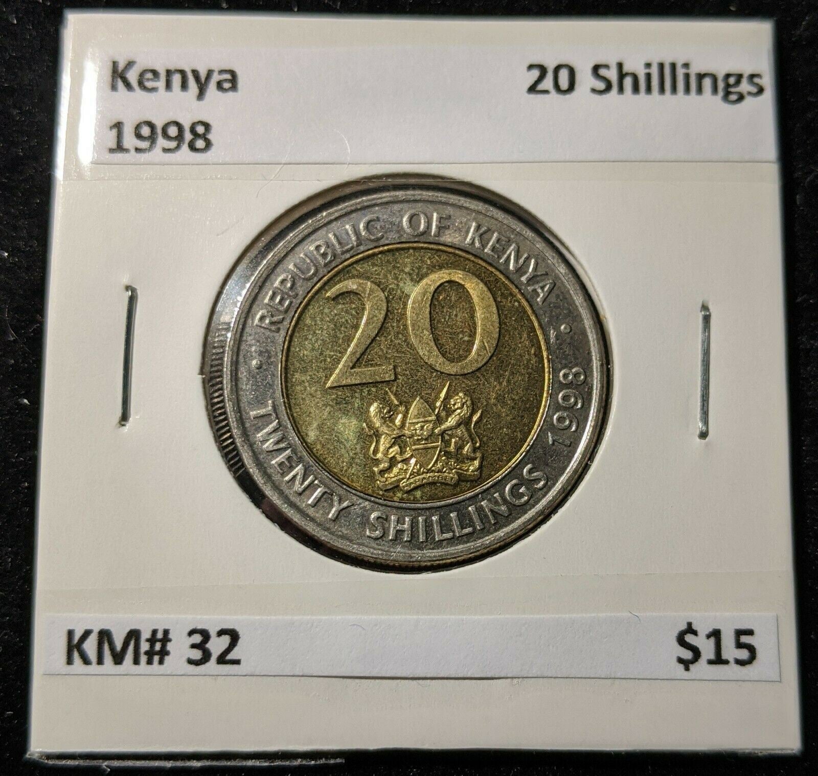 Kenya 1998 20 Shillings KM# 32	#20B