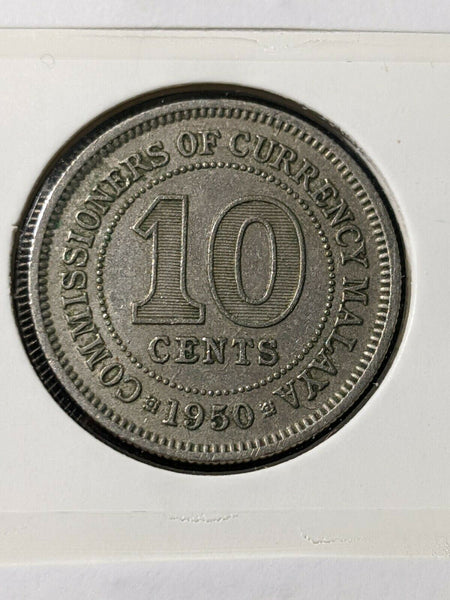 Malaya 1950 10 Cent KM# 8