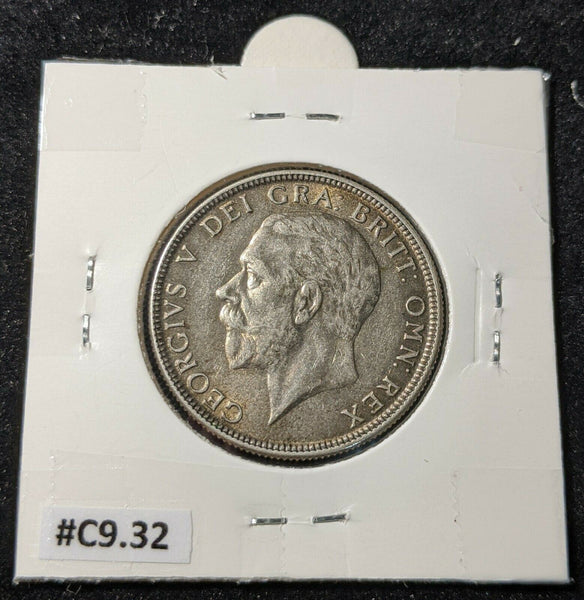 Great Britain 1928 Florin KM# 834 Cleaned