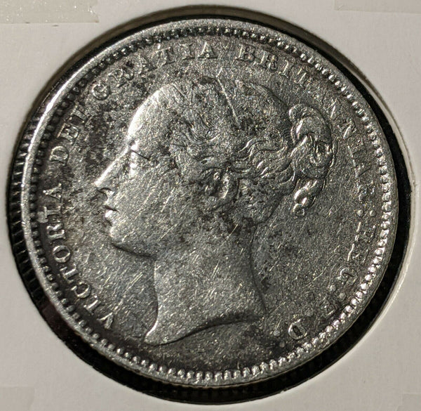 Great Britain 1884 Shilling KM# 734.4